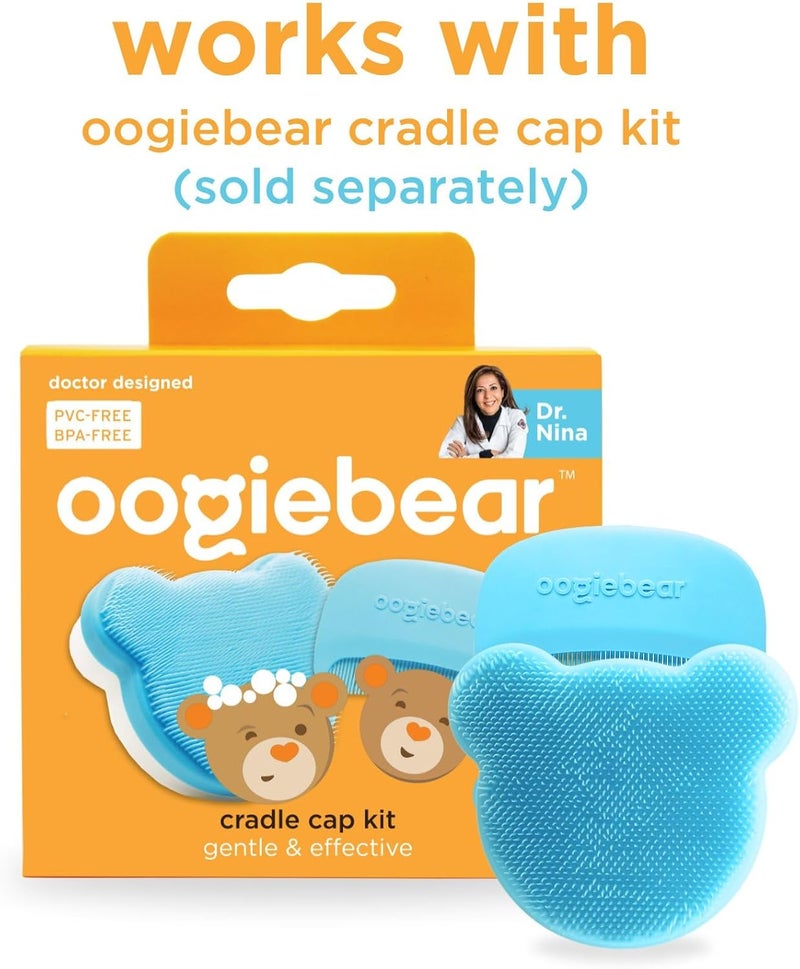oogiebear Cradle Cap Sponge Replacement Set - Gentle & Effective Baby Scalp Care, Soft Sponge Refills for Cradle Cap Brush, 0+ Months, 2-Pack - Image 2